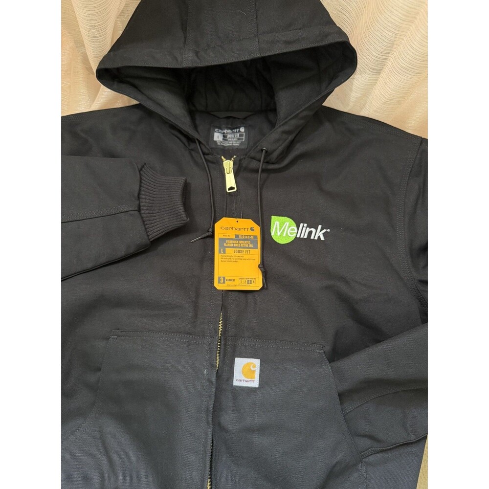 NWT Carhartt Firm Duck Insulated Flannel-lined Active Hooded Jacket | Loose Fit